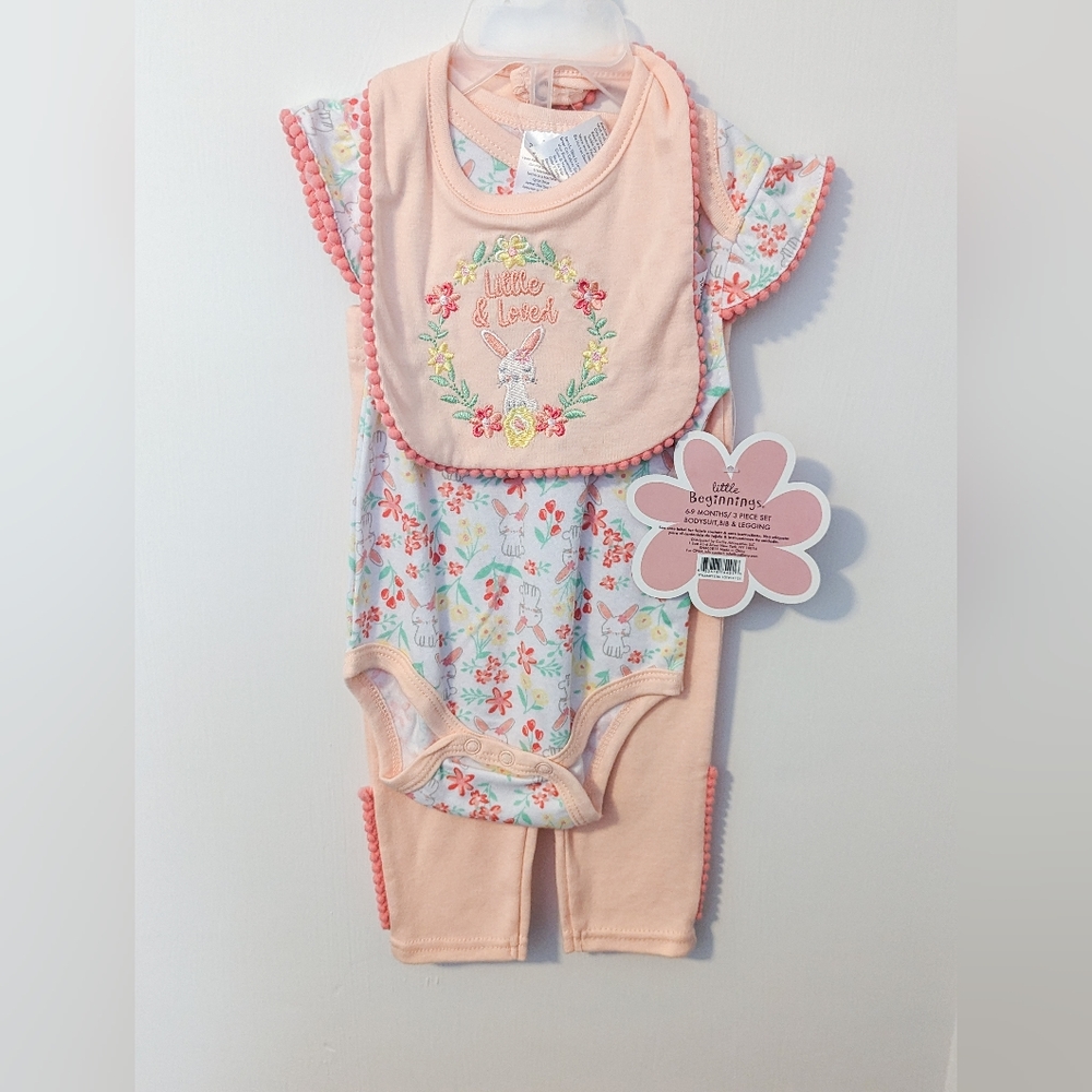 👑6-9M Little Beginnings 3 piece set